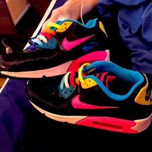 Nike air max 90 mesh black pink and blue